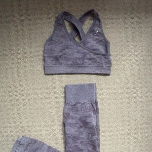 Camo Lavendar Gymshark set